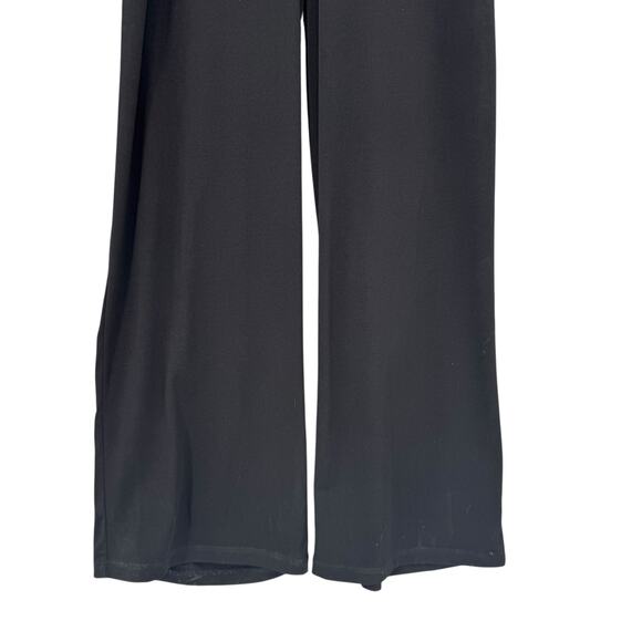 BCBGeneration Black Stretch Surplice V-neck Long Sleeve Cut Out Back Jumpsuit - Picture 10 of 14